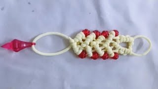 मैक्राम के छोटे छोटे टुकड़ों से ए डिजाइन बनाए || Wastage Macrame Cord Design