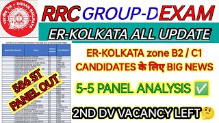 RRC GROUP D ER-KOLKATA ST PANEL OUT | ER KOLKATA ZONE FULL PANEL & 2ND DV ANALYSIS 🤔