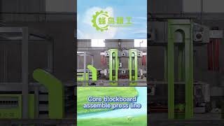 Full automatic blockboard production line with loading and unloading system