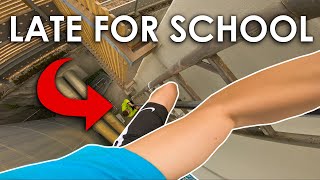 LATE FOR SCHOOL | PARKOUR POV