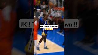 JK throw it down!! 🔥💪 #jonathankuminga #gsw #dunk #goldenstatewarriors