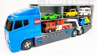 トミカ☆トミカのミニカーを開封してコンボイへ収納します｜Tomica minicar opening and put them in the convoy!