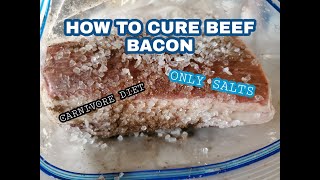 How To Cure Beef Bacon // CARNIVORE DIET // SALTY BACON