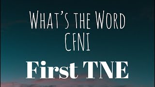 What’s the Word CFNI: First TNE