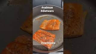 #Salmon on the side burner #carnivore #dietwars