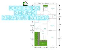 Demi Impian Menjadi Menantu Idaman 🤞🏻, Denah Rumah ukuran 7x13 meter #rumah #shorts