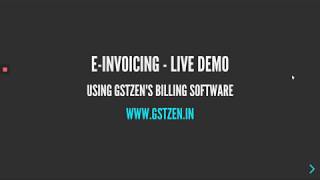 GSTZen E-Invoicing - Billing Application