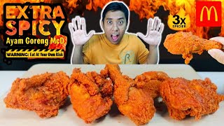 TERBAKAR WEH!! AYAM GORENG 3X PEDAS MCD...Habis Susu 1L...Mukbang Asmr