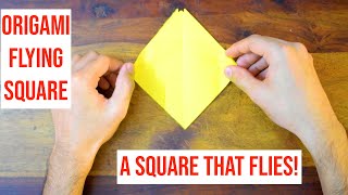 Origami Flying Square (Paper Airplane) Tutorial - How to make an paper square that flies