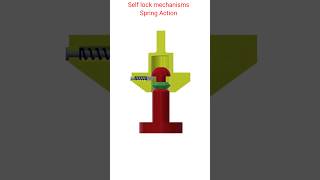 Self lock spring action mechanisms! 3d Solidworks animation। #selflock #shorts