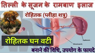 रोहितक घन वटी प्लीहा (spleen) रोगों के बहुत कारगर औषधि ।