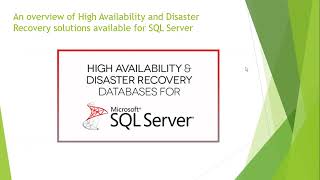 HADR solutions for MSSQL Server - PART 1