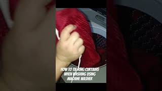 How to tie ring curtains when washing using washing machine