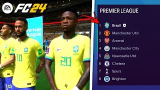 COLOQUEI A *SELEÇÃO BRASILEIRA* NA *PREMIER LEAGUE*! - EA Sports FC 24 Experimento