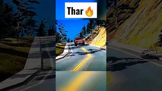 thar💪🔥on road with realistic graphics #trendingshorts #vfx