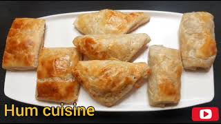 Chicken Puff Pastry Snacks | Chicken Patties Recipe | Chicken Puff Pastry Roll