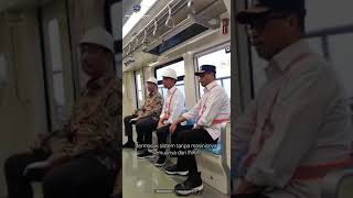 Presiden Jokowi Uji Coba LRT Jakarta