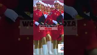 China's Strong Women's Army parading at the national event day@World Media ke #trending