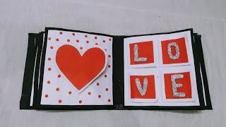 homemade happy new year card Idea|| how to make a scrapbook|| homemade|| #valentinesday card