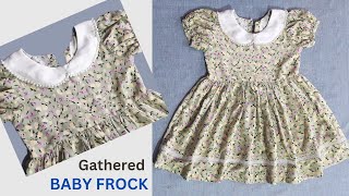 Peter Pan Collar Baby Frock Cutting and Stitching | Baby Frock Designs