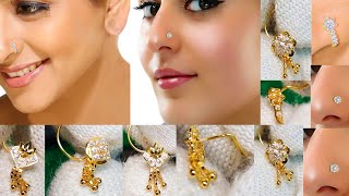 nose pin 18k gold // 0.500gram gold nose ring price