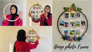 Diy wall decor | wall photo hanger | hoop photo frame | beautiful wall hanging | wall decor ideas