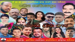 ହା କୃଷ୍ଣ ବୋଲି ଯାଉ ଜୀବ !!#BALIA GOPINATHA PUR JATRA!!2024!!@odiamusical_dj