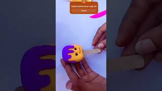 clay art easy clay art how to make fake icecream 🍦 using clay #anamartandcraft #easycraft #shorts