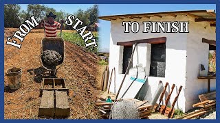 Mud brick house construction | Complete TIMELAPSE build