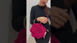 🌹🌹🌹MEŞHUR GÜL ÇANTAYI ÖRDÜM🌹🌹🌹 #örgü #knitting #örgüçanta #hasırçanta #rose #gül #tığişi