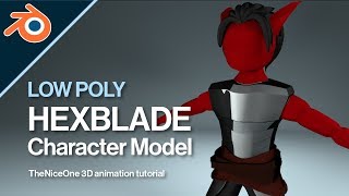 Low Poly Hexblade Character Model | Blender 2019 for Beginners | TheNiceOne 3D