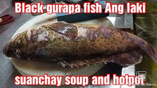 #Black gurapa fish live #suanchay soup and #hotpot yummy 😋