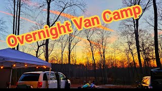 Overnight Van Camp.  Cool Weather