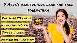 7 Acre’s land for sale Karnataka || par acre 23 lakhs || 2024 #karnataka #mannaekhelli #humnabad