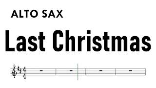 Last Christmas Alto Sax Sheet Music Backing Track Partitura