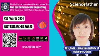 Mrs | Bo Li | changchun institute of technology | China | Best Researcher Award