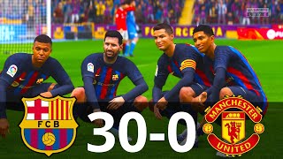 MESSI, RONALDO, MBAPPE, NEYMAR, ALL STARS | BARCELONA 30-0 MAN UNITED