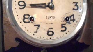 Antique Tachimoto Sato 8 Day Japanese Box Regulator Wall Clock Nagoya Sato Japan