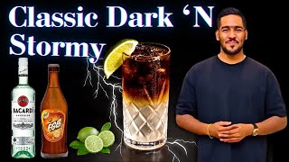 Dark and stormy කොක්ටේල් | how to make classic dark and stormy |