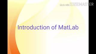 Introduction to MatLab part 1