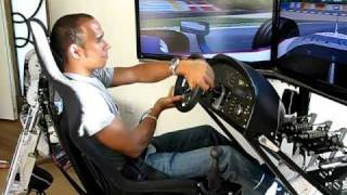 Lewis Hamilton Drives the Motion Pro II Racing Simulator