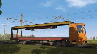 Trainz. Тест реагирования пантографа на контактную сеть