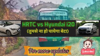 HRTC vs Hyundai i20 in Shimla road Live