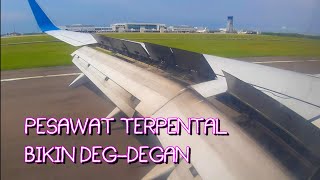 Pesawat terpental saat landing bikin jantung mau copot