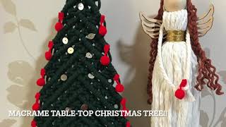 Macramé Tabletop Christmas Tree Tutorial: Festive Holiday Decor!