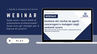 La gestione del rischio da agenti cancerogeni e mutageni negli ambienti di lavoro