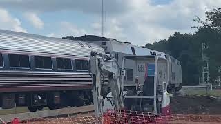 Amtrak P092 with 161 heritage unit in Selma Nc 09/3/22