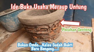 Guru Ini Berhasil Kreasikan Pecahan Genteng Jadi Pot Bunga Cantik.