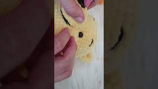 Amigurumi  sarı  ayıcık  kafa  9