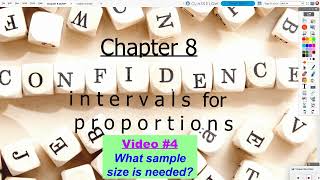 AP Statistics: Chapter 8, Video #4 - Calculating the Sample Size for a desired Margin of Error